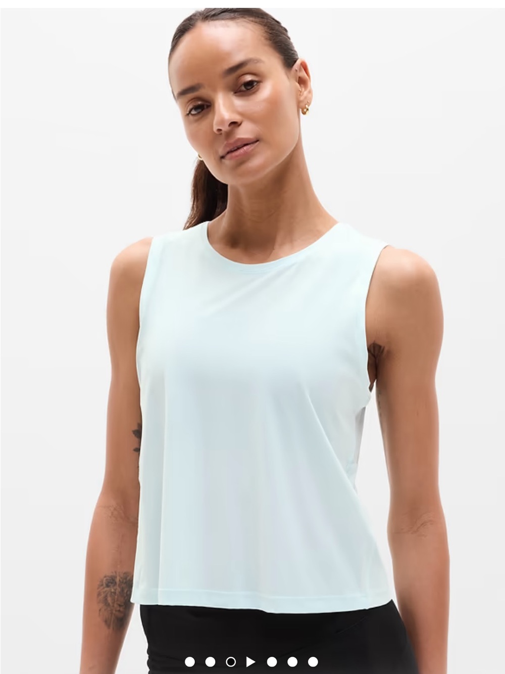 Athleta White Performance Crewneck Tank